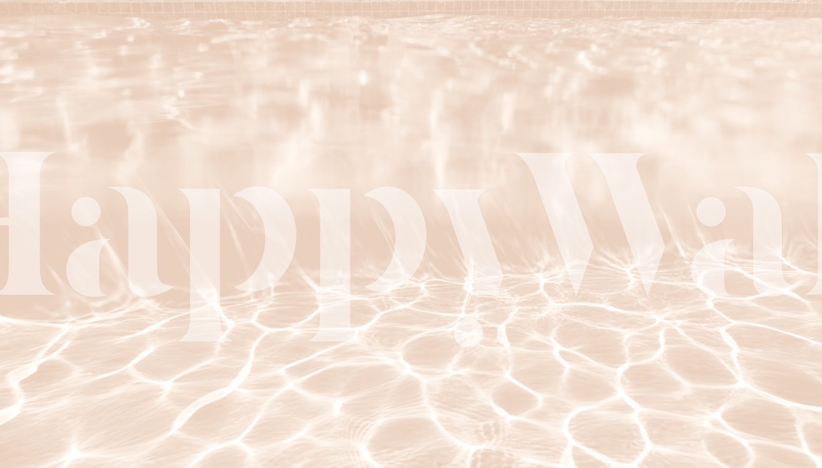 Soft Beige Underwater Pool Wallpaper