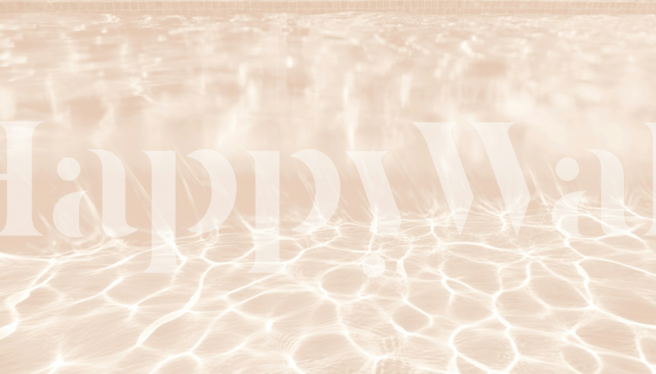 Papier peint doux beige de piscine sous-marine dans une pièce