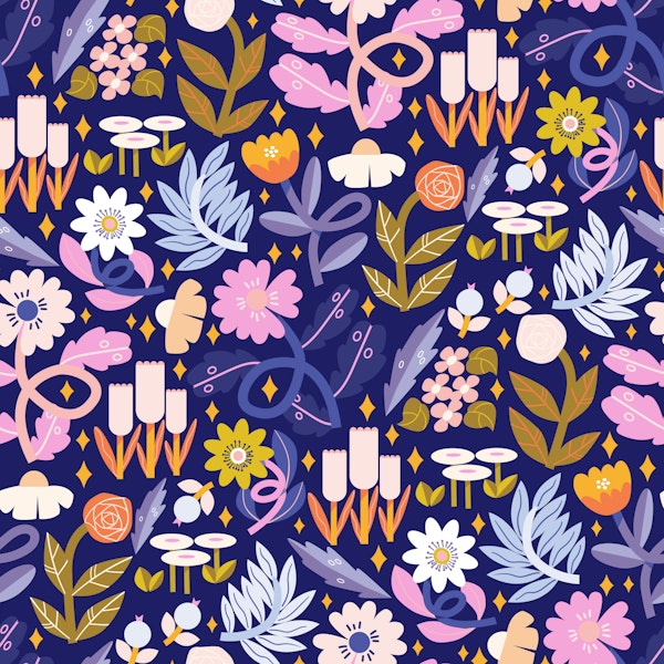 Whimsical Floral Meadow Pattern