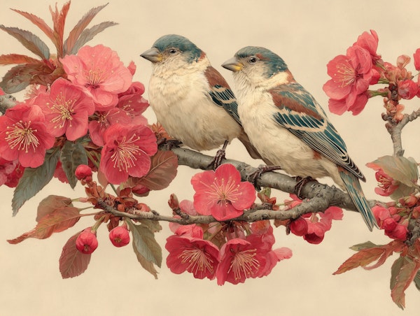 Blossoms and Birds Harmony