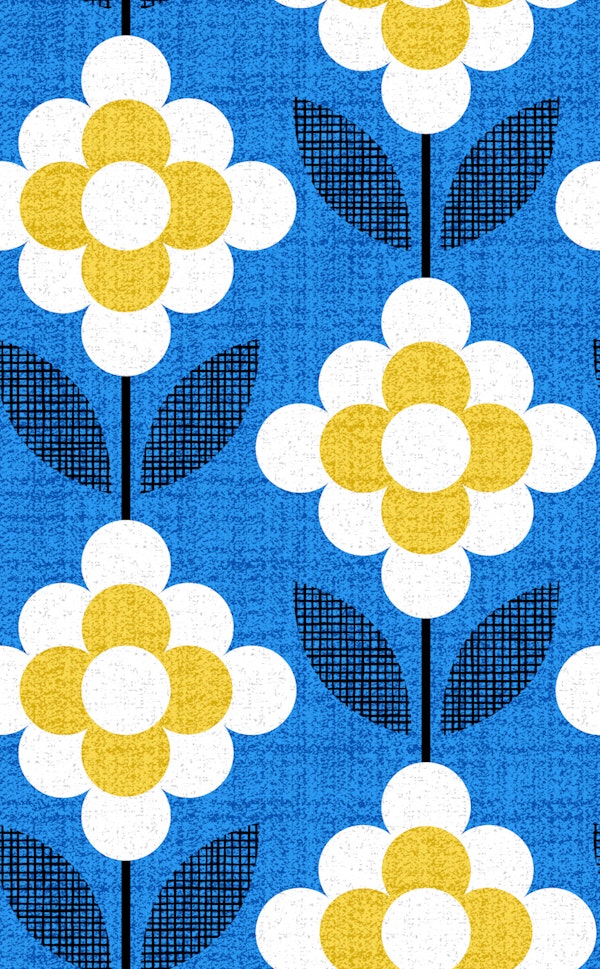 Preloved blooms-blue-yellow-granny squares