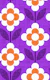Preloved blooms-purple-orange-granny squares