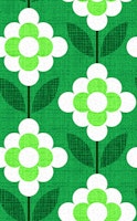Preloved blooms-green-granny squares papiers peint