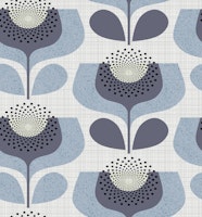 Wonderful world of scandi blooms-dusty blue ταπετσαρία