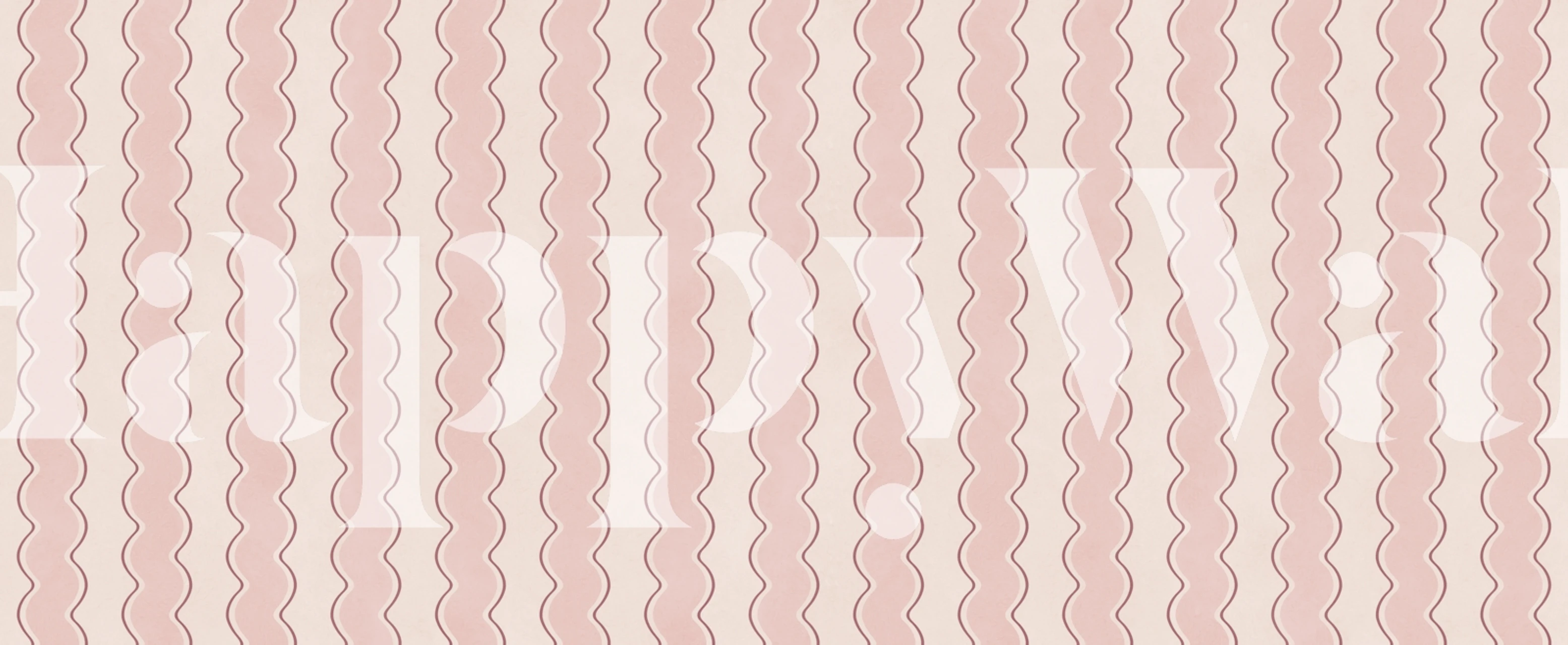 Tapeta Blush Sine Wave Design u sobi