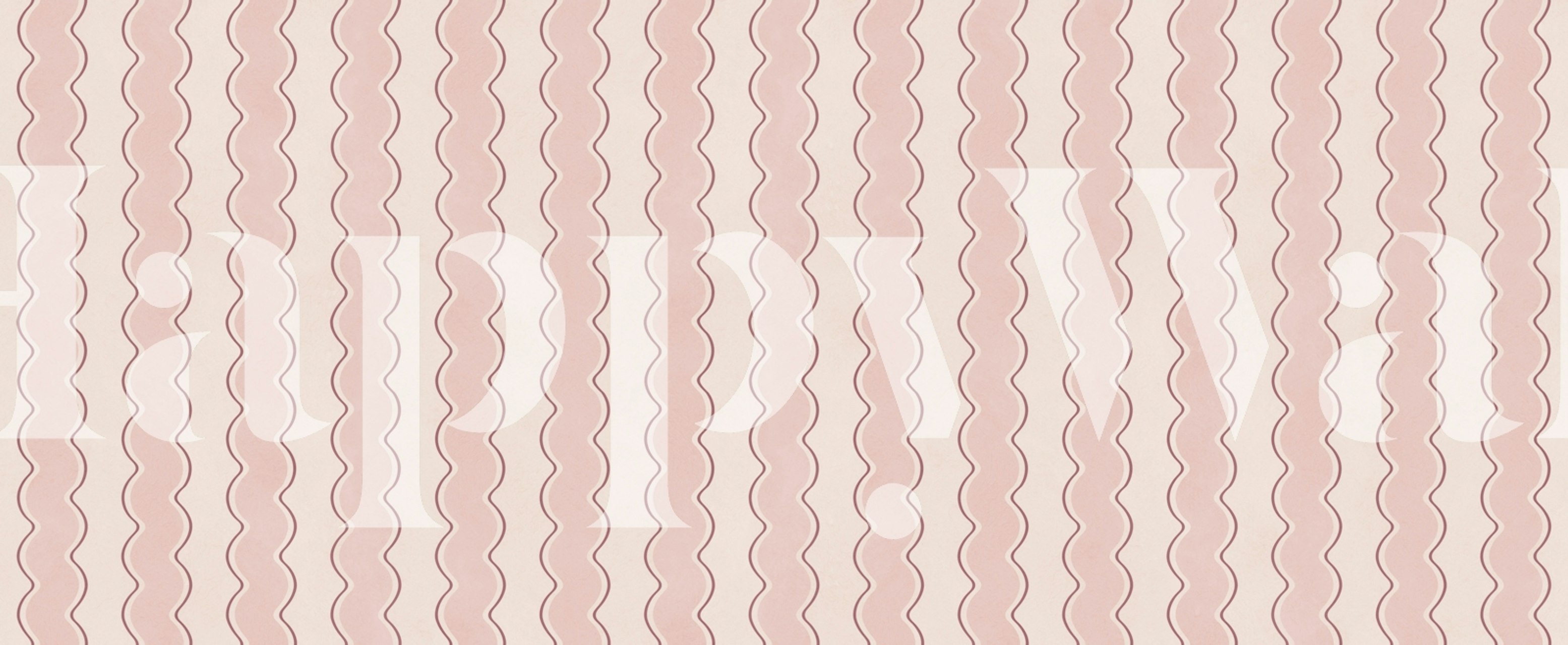 Blush Sine Wave Design tapetti huoneessa