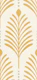 art deco vertical leaves - mustard