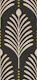 art deco vertical leaves - black