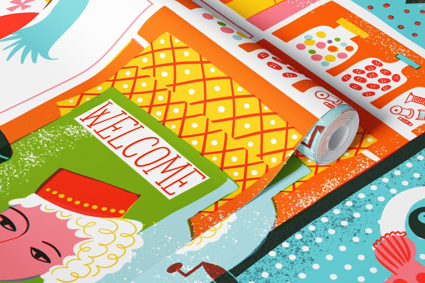 My happy hats boutique wallpaper roll