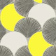 Abstract Palm Leaves Geometric Yellow Block