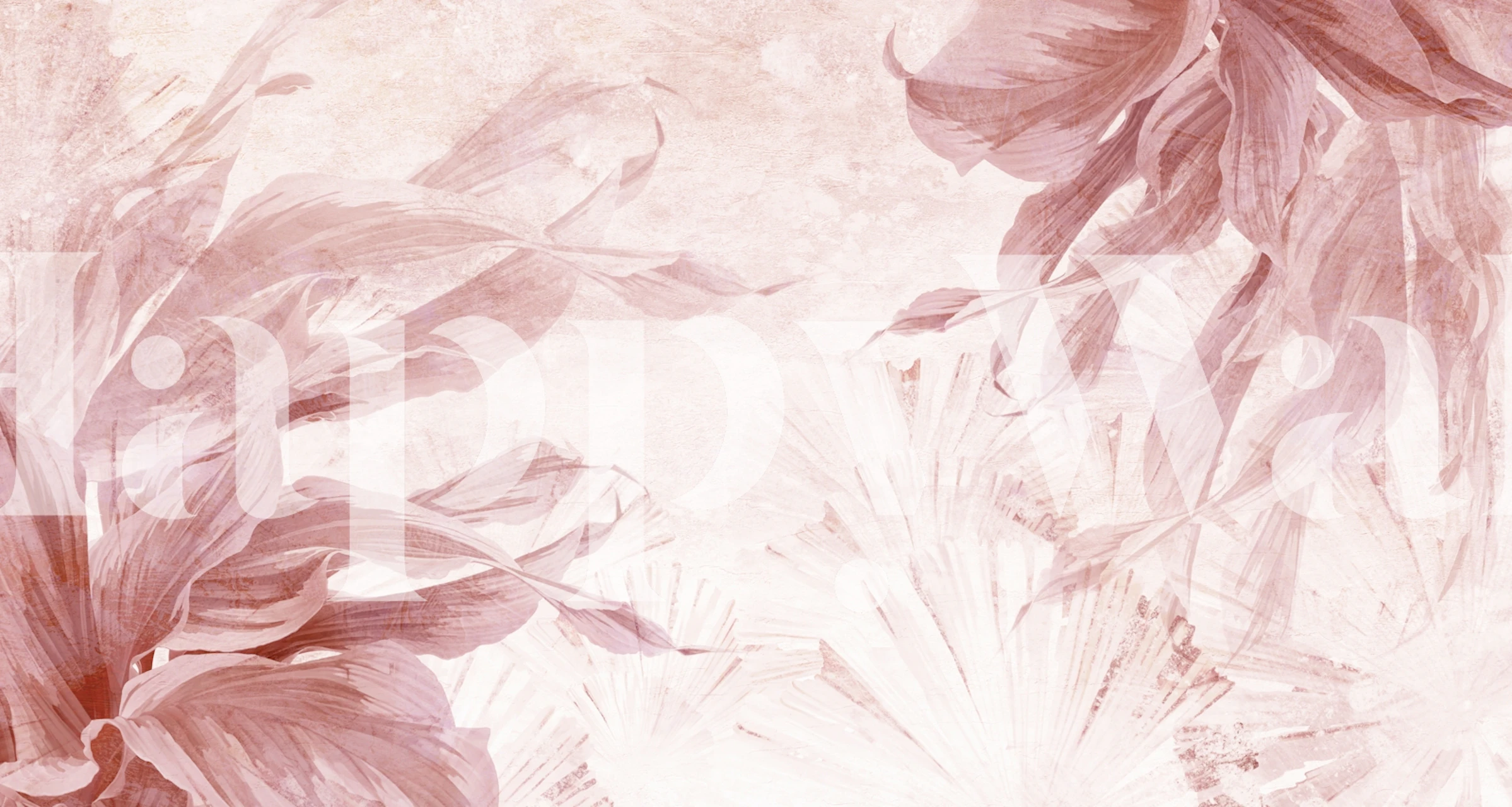 Chic floral art wallpaper in a room