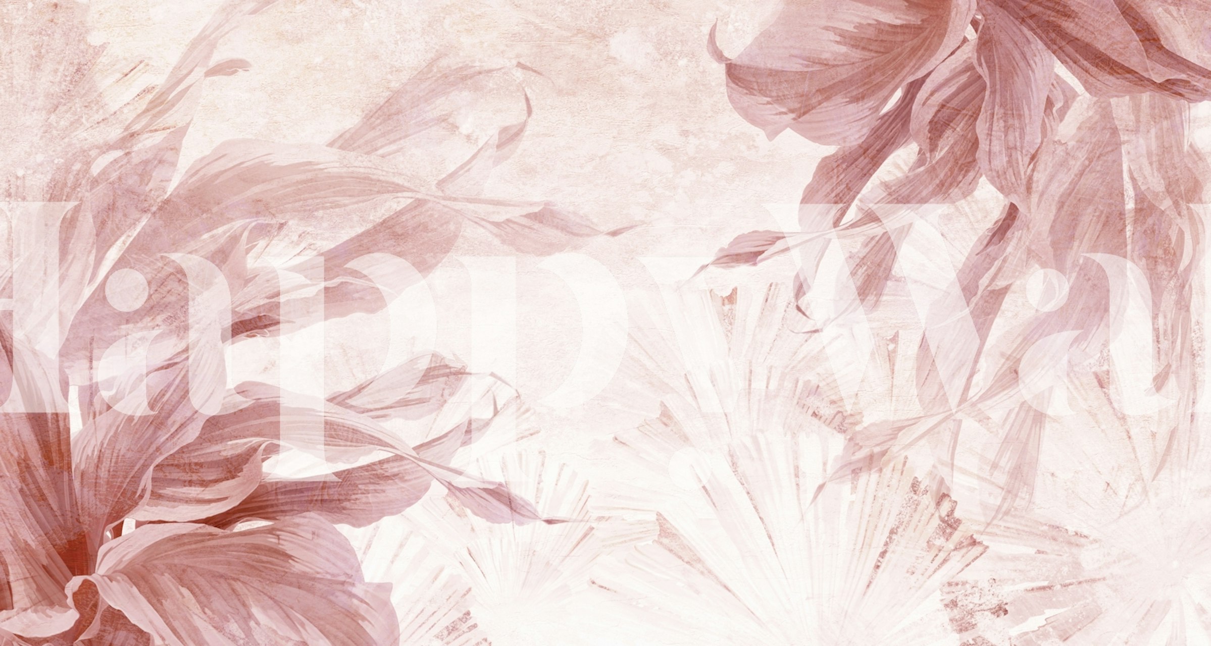 Chic Floral Art tapet i ett rum