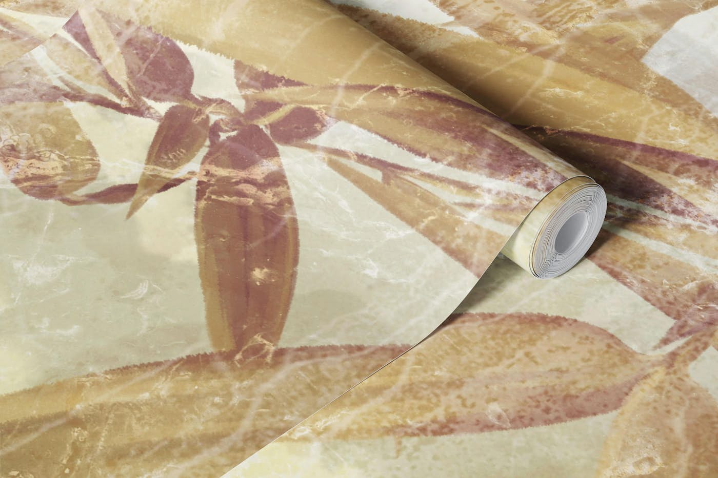 Natural Leaf Textured Design wallpaper roll