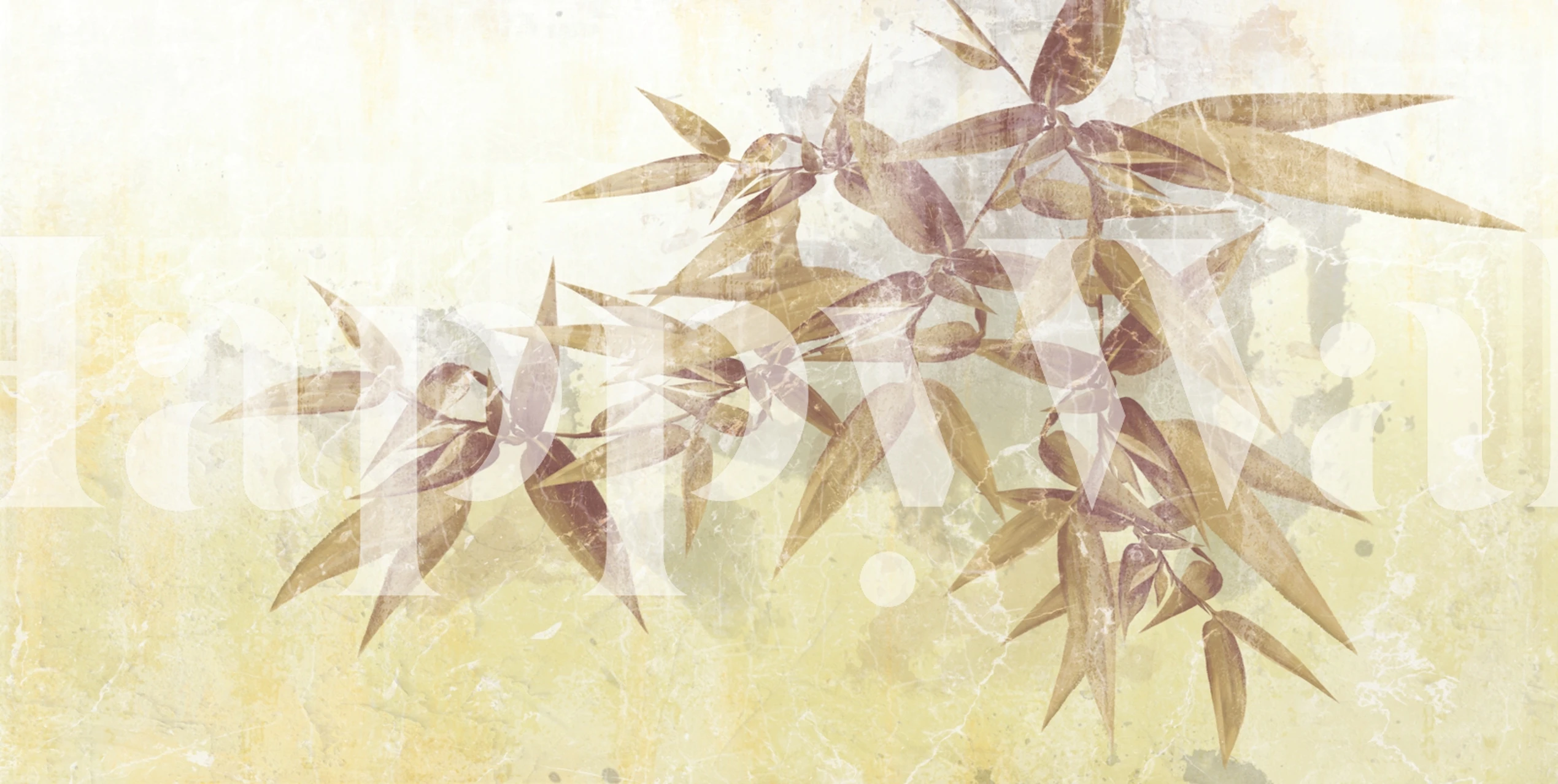 Natural Leaf Textured Design i ett rum