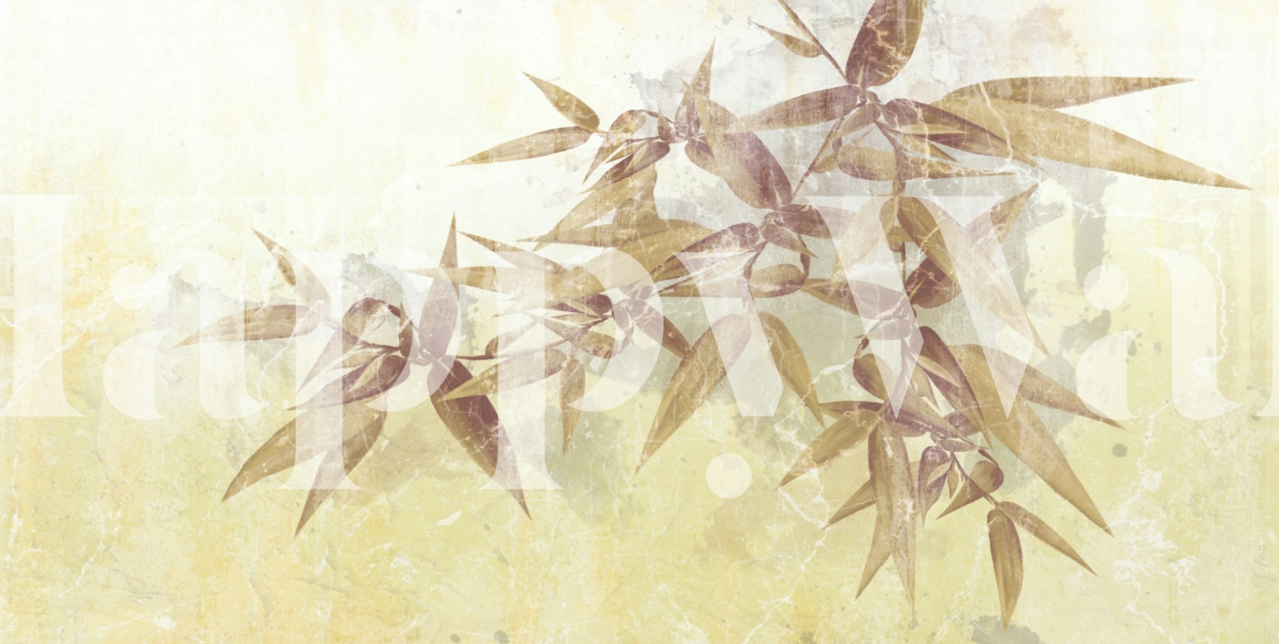 Natural leaf textured wallpaper in a room