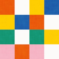 Large Bold Bright Fun Colorful Checkerboard behang