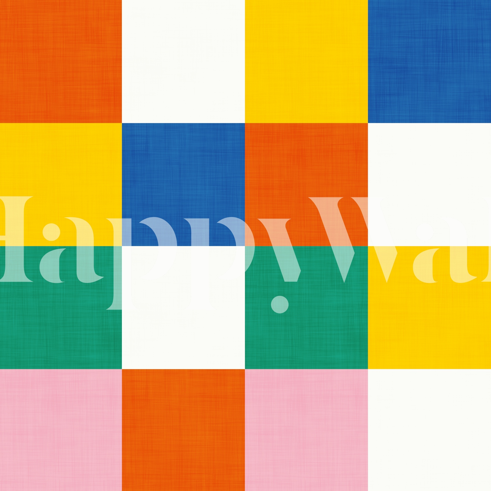 Fun Checkerboard Large Bold Bright Fun Colorful Checkerboard - Happywall