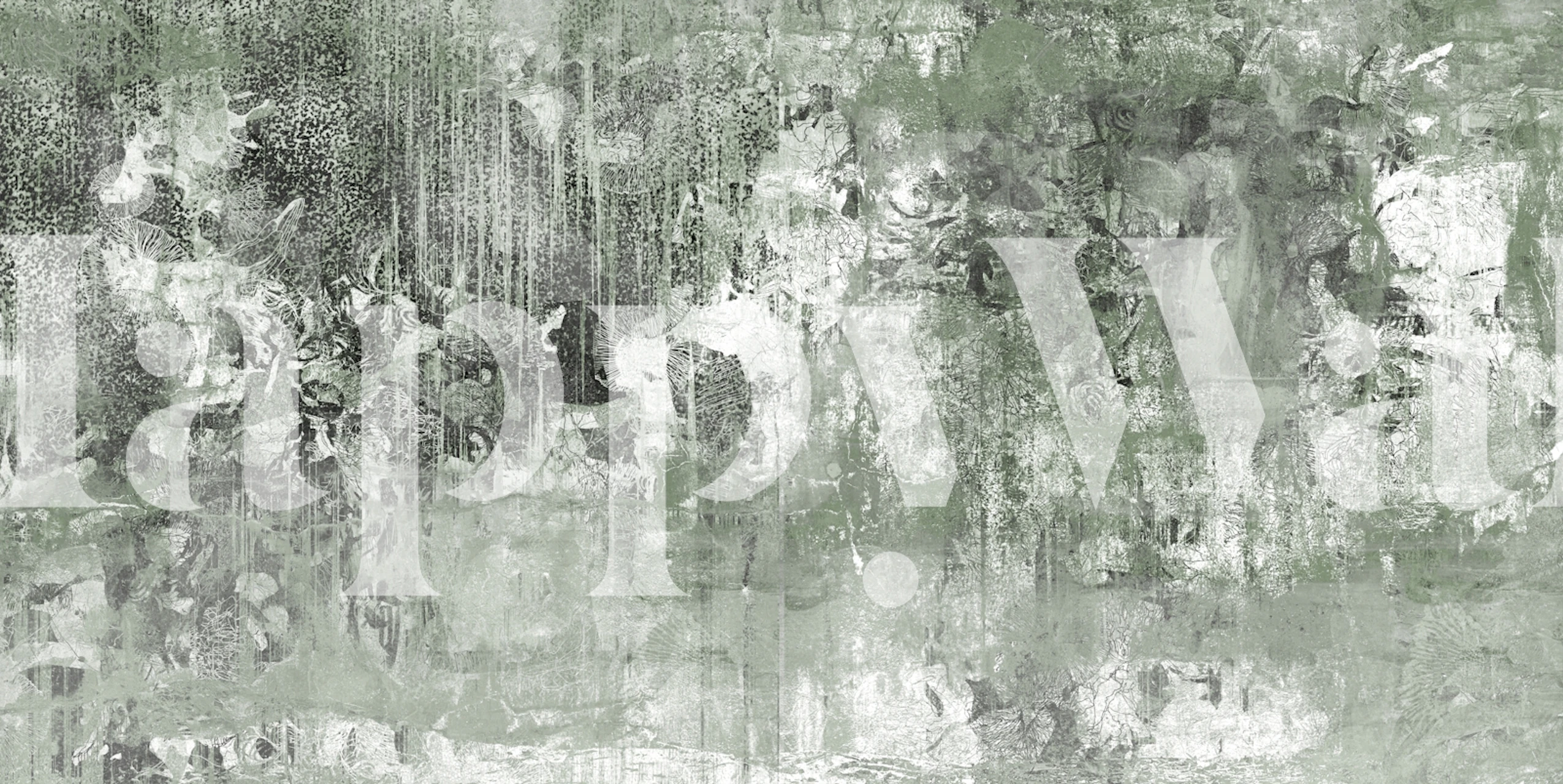 Emerald Forest Canvas wallpaper in a room