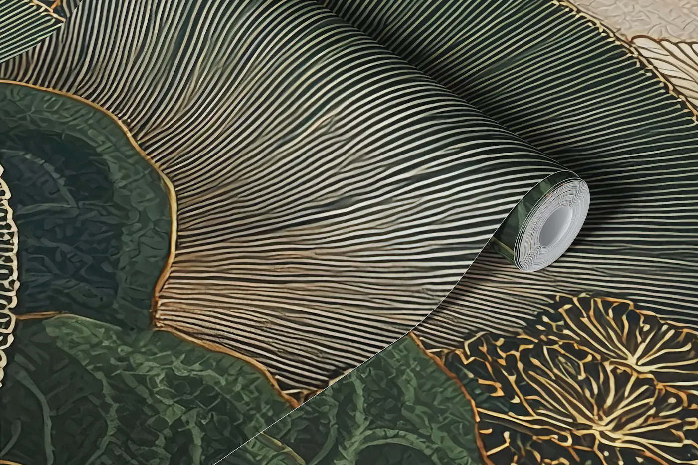 Fan shaped Pattern wallpaper roll