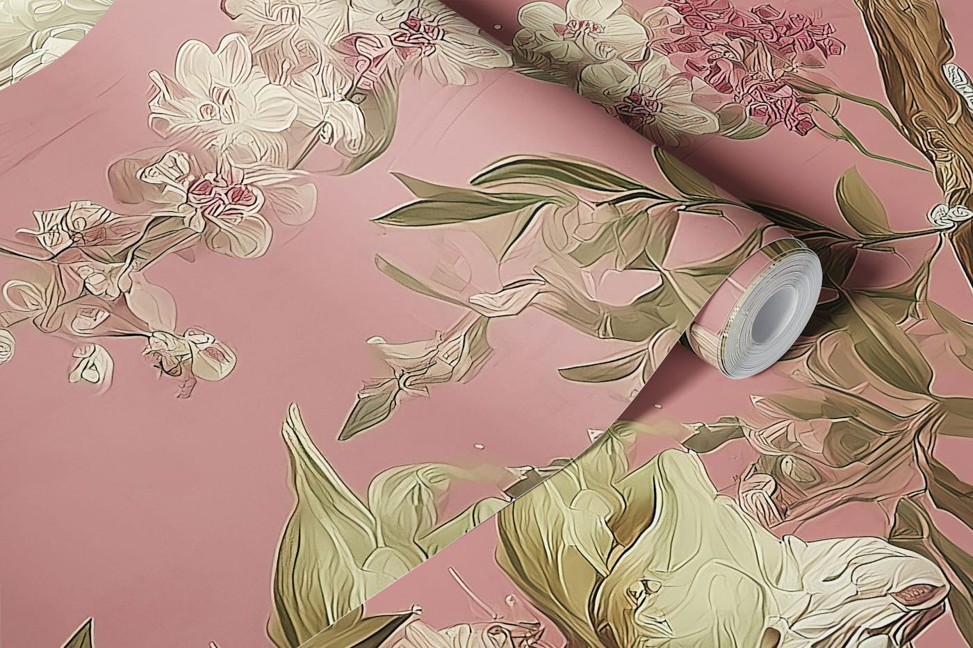 Birds and Blossoms wallpaper roll