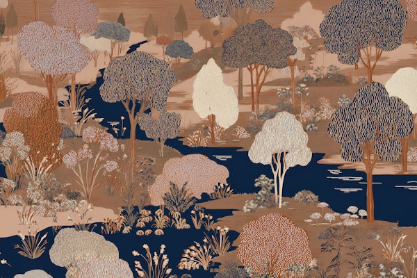 Serene Autumn Forest Landscape