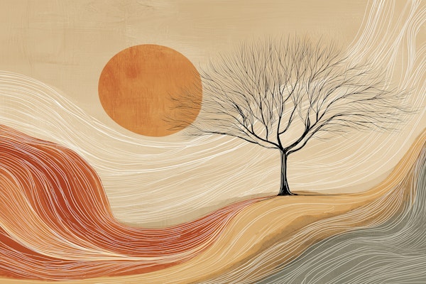 Abstract Serene Landscape