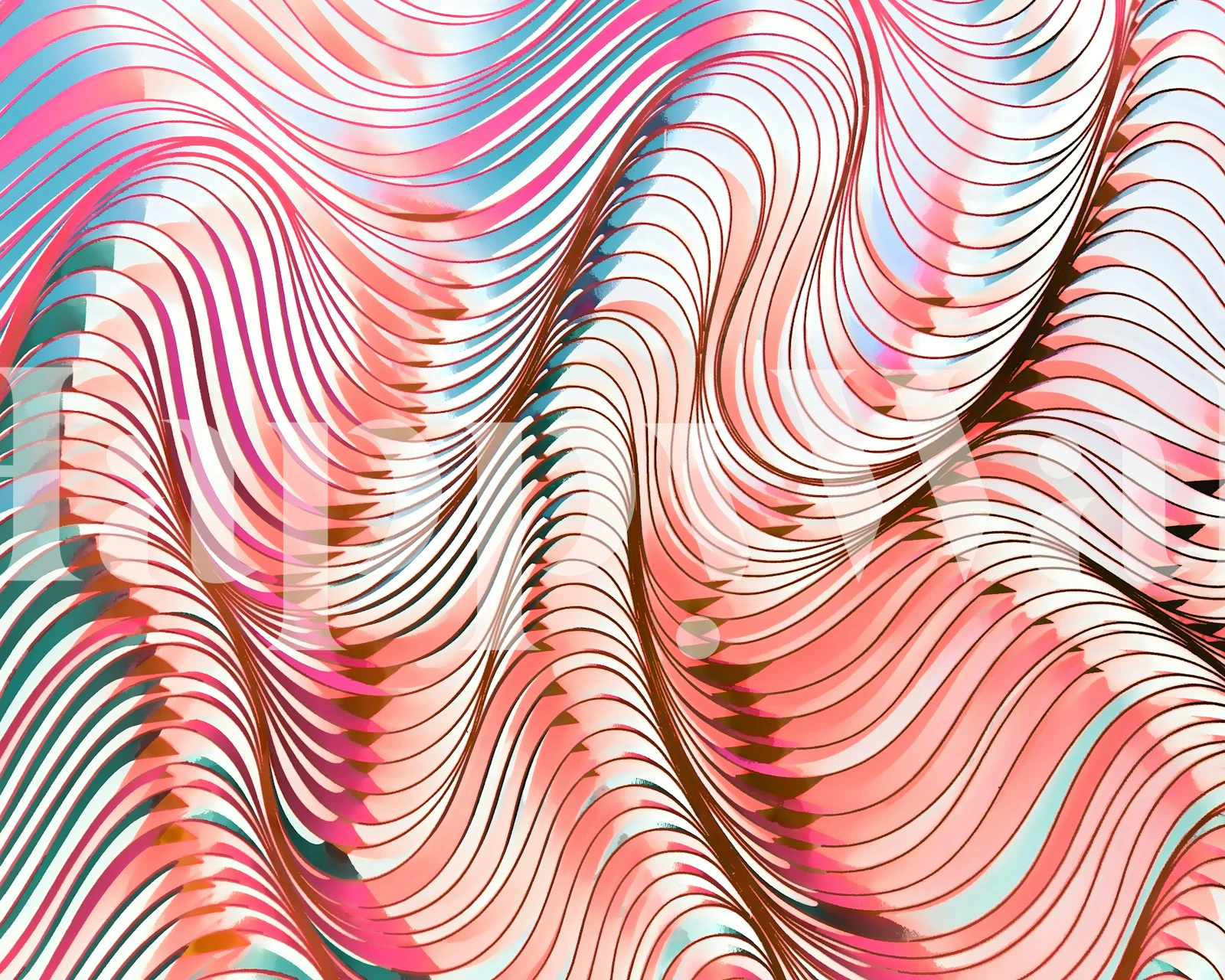 Life In Swirls wallpaper in a room