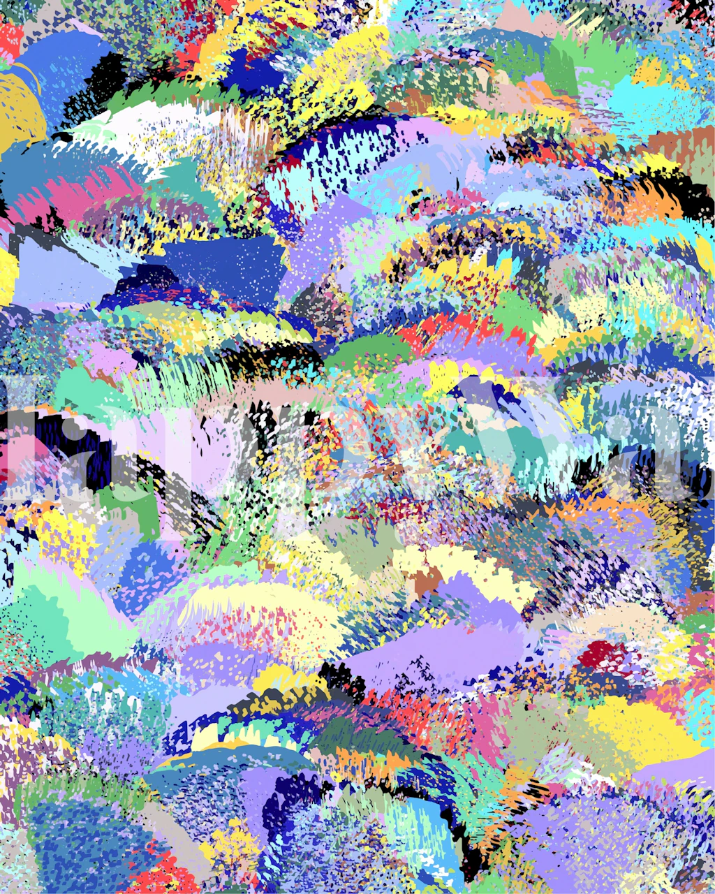 Lavender Soul Garden-tapet i ett rum