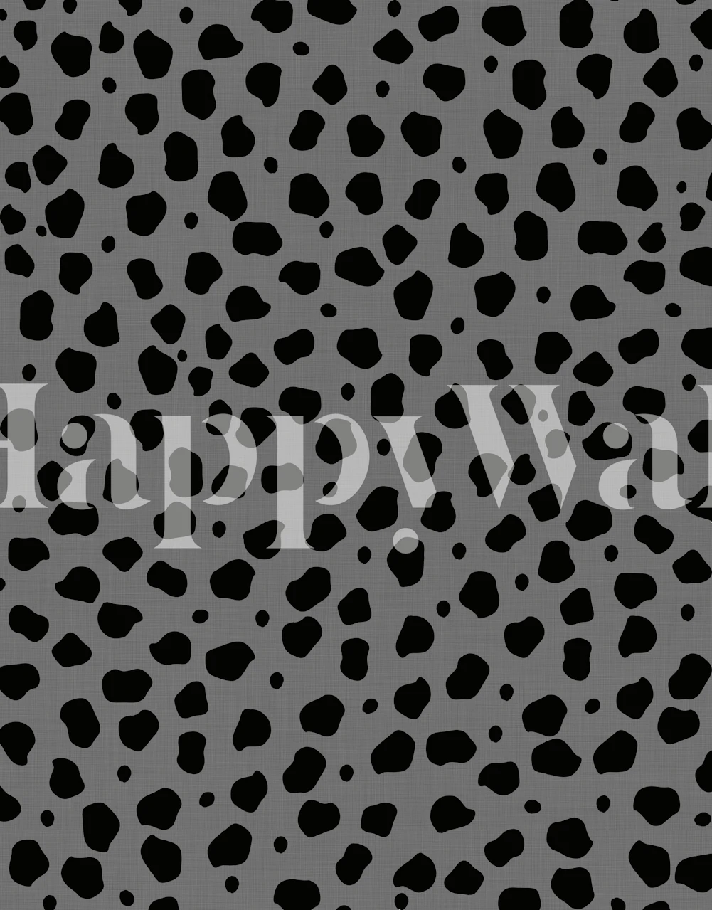 Cheetah print pattern in black and grey wallpaper
