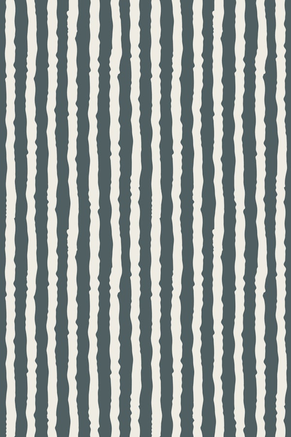 Olive Green and White Ripple Stripes