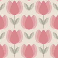 Tulip Field Dream Pink tapete
