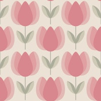 Tulip Field Dream Pink tapet