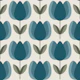 Tulip Field Dream Navy Blue