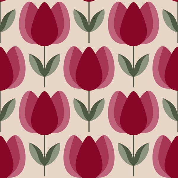 Tulip Field Dream Deep Red