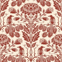 Serene strawberry garden ταπετσαρία