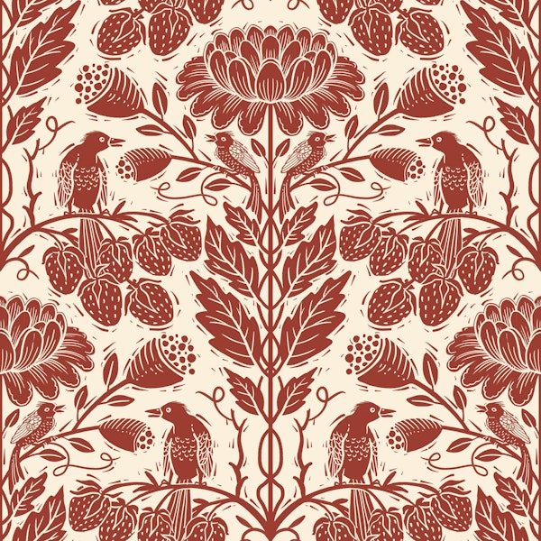 Serene strawberry garden