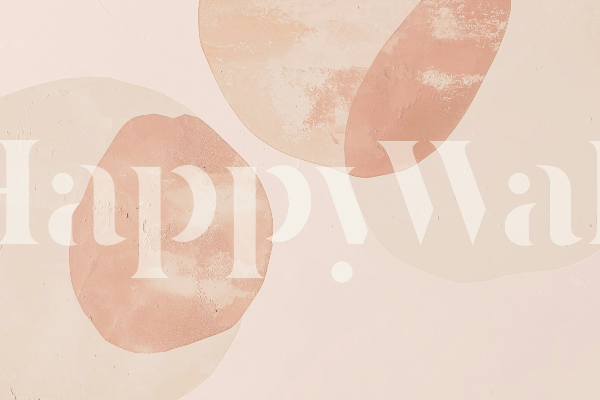 Organic shapes in blush rose and beige tones wallpaper