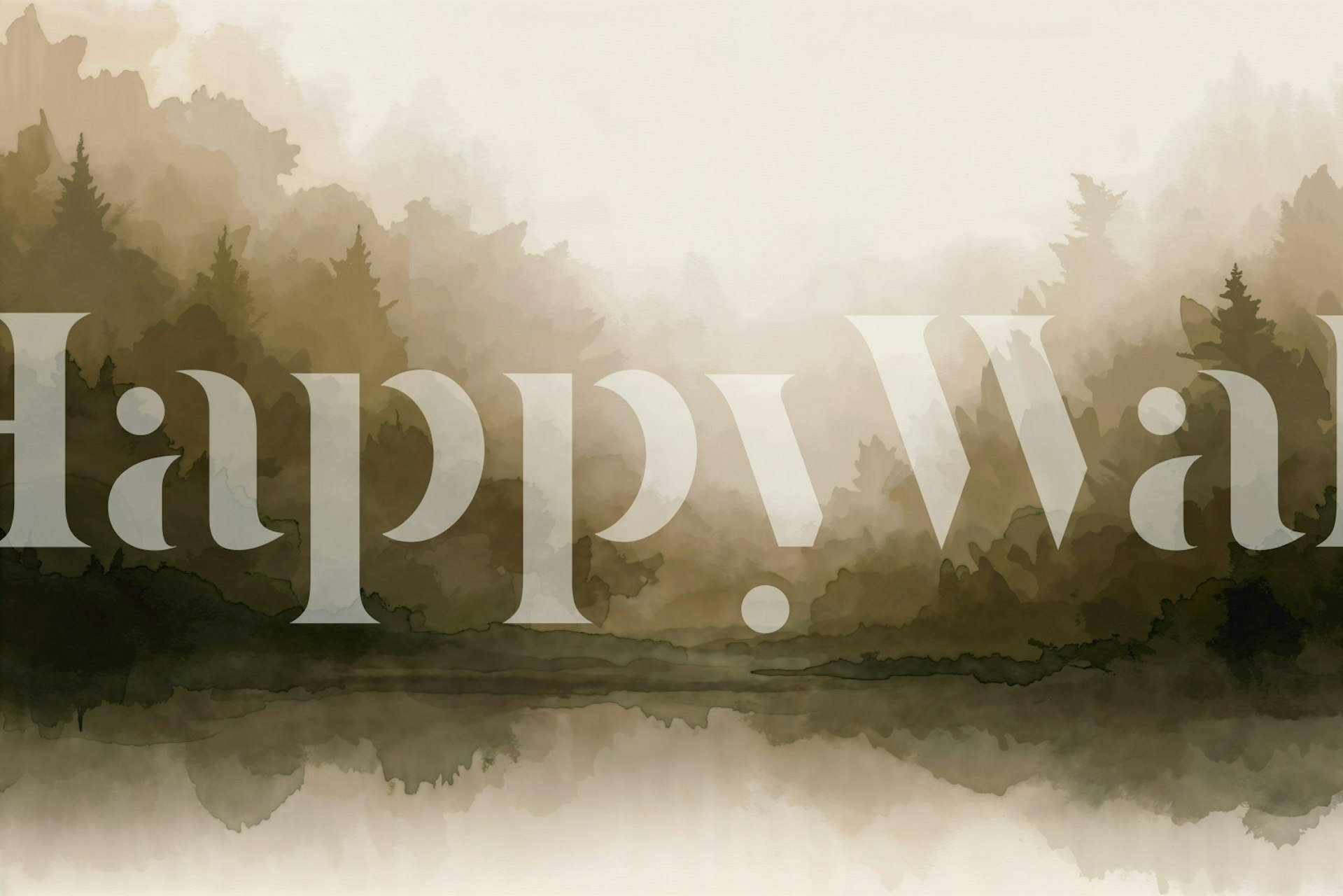 Tapeta Serene misty forest u sobi