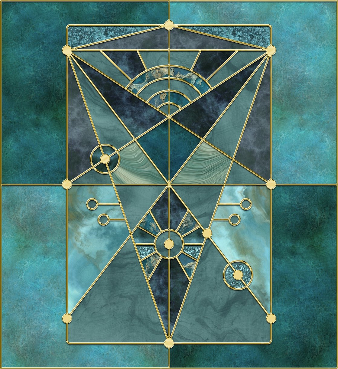 Stained Glass Marble Wallpaper Happywall