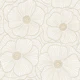 Giant Poppies - Retro 60s 70s Floral - Cream