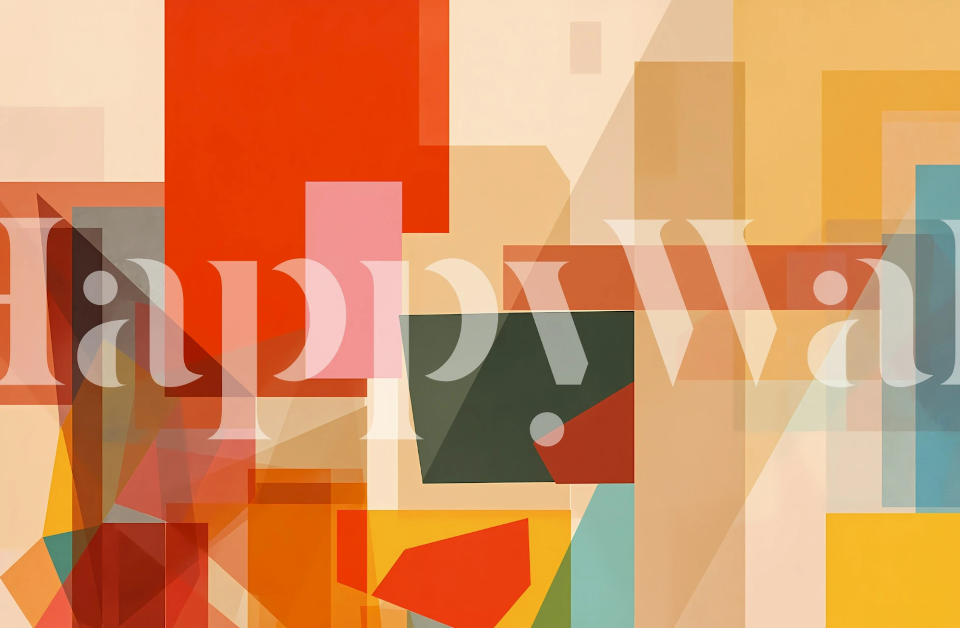 Dynamic Color Composition 2 wallpaper in a room