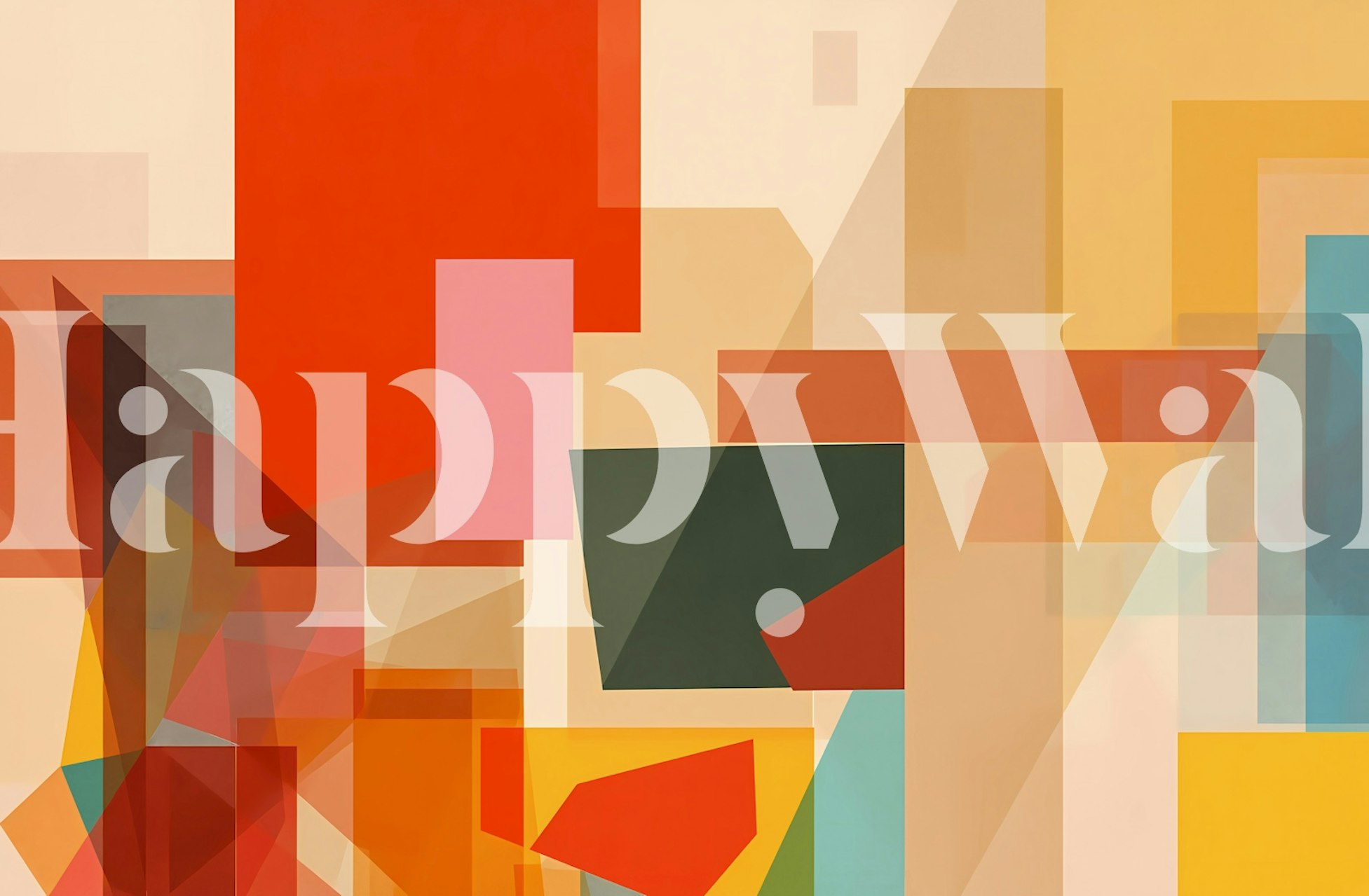 Dynamic Color Composition 2 tapetti huoneessa