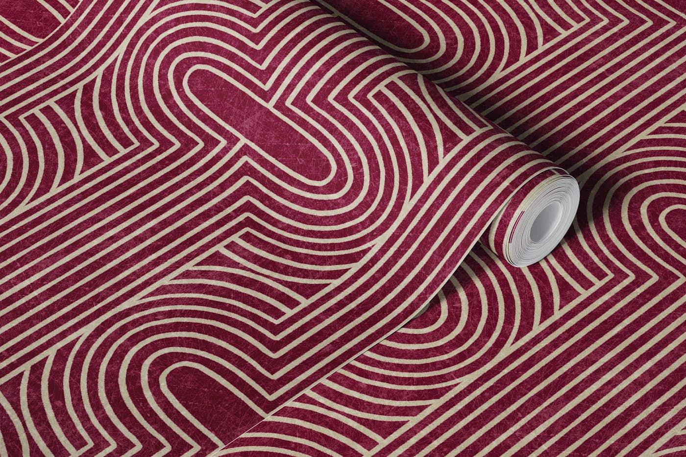 Ruskin - maroon wallpaper roll