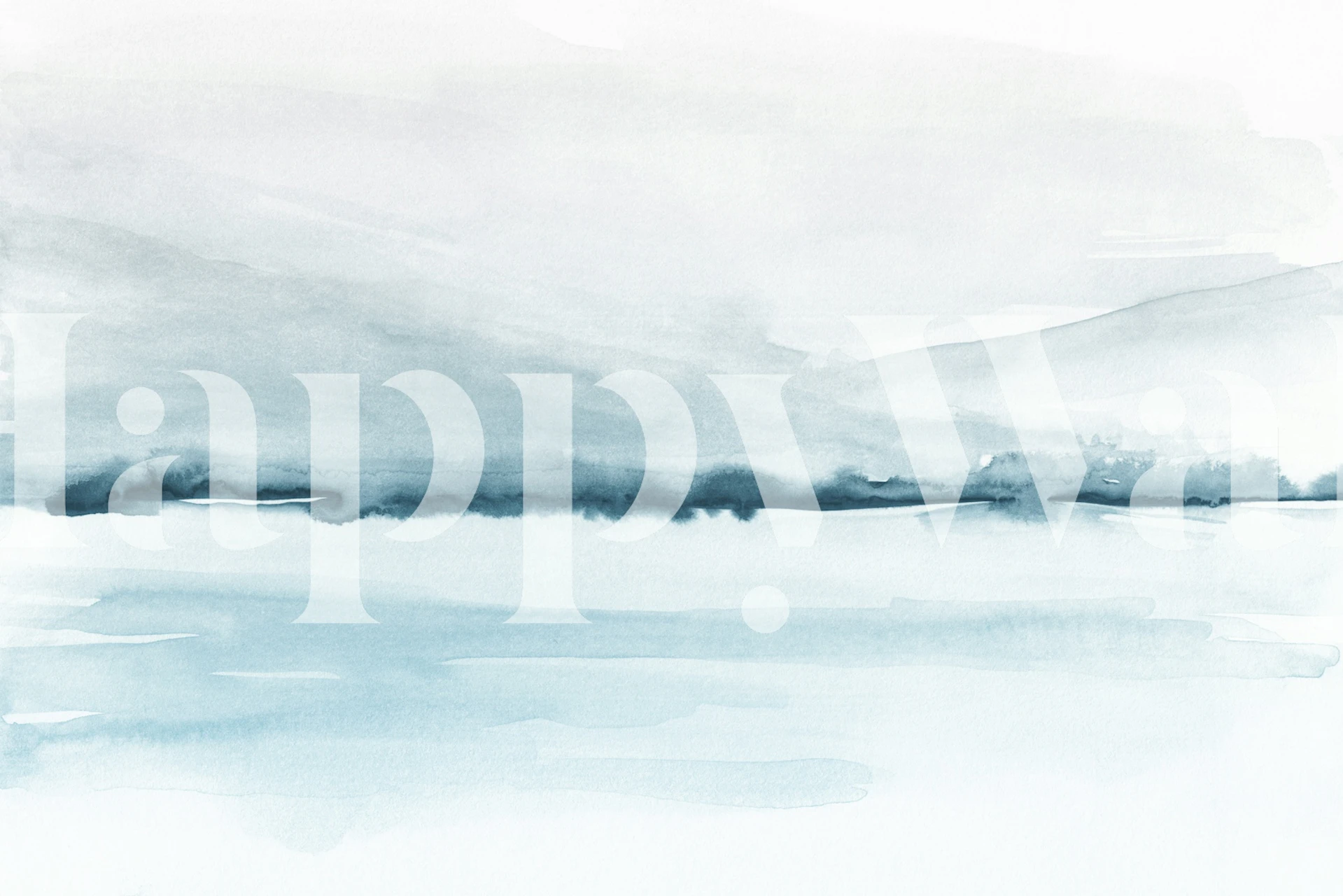 Blue watercolor abstract pattern wallpaper