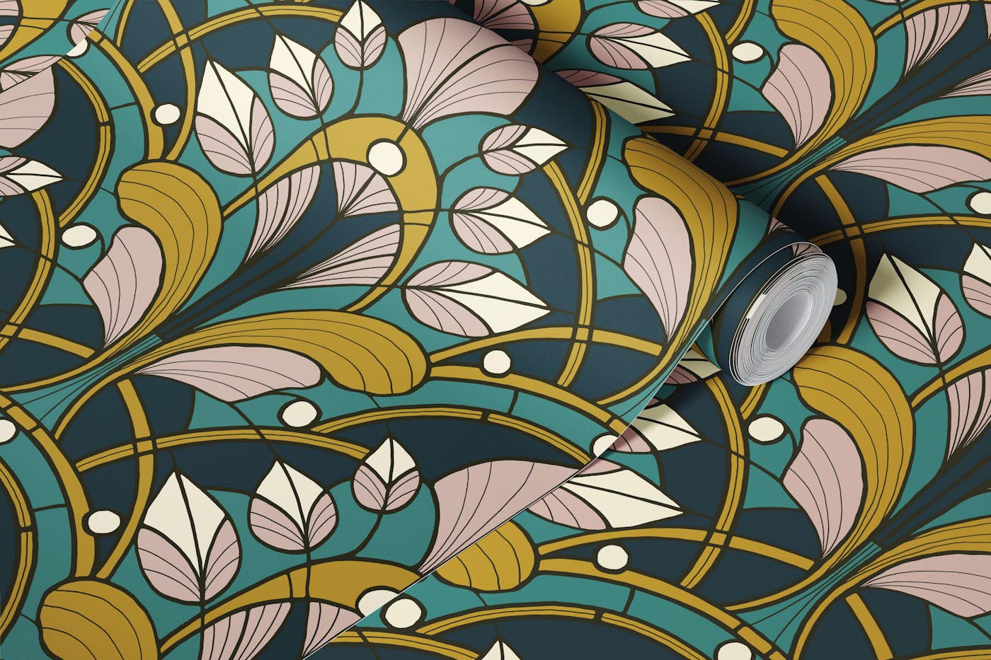 Art Deco Glass Bloom wallpaper roll