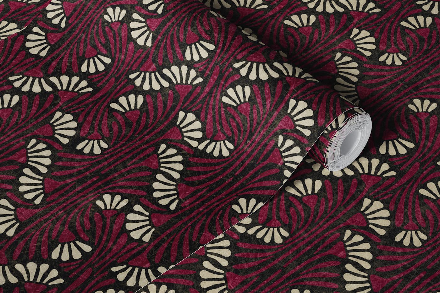 Nouvelle - maroon wallpaper roll