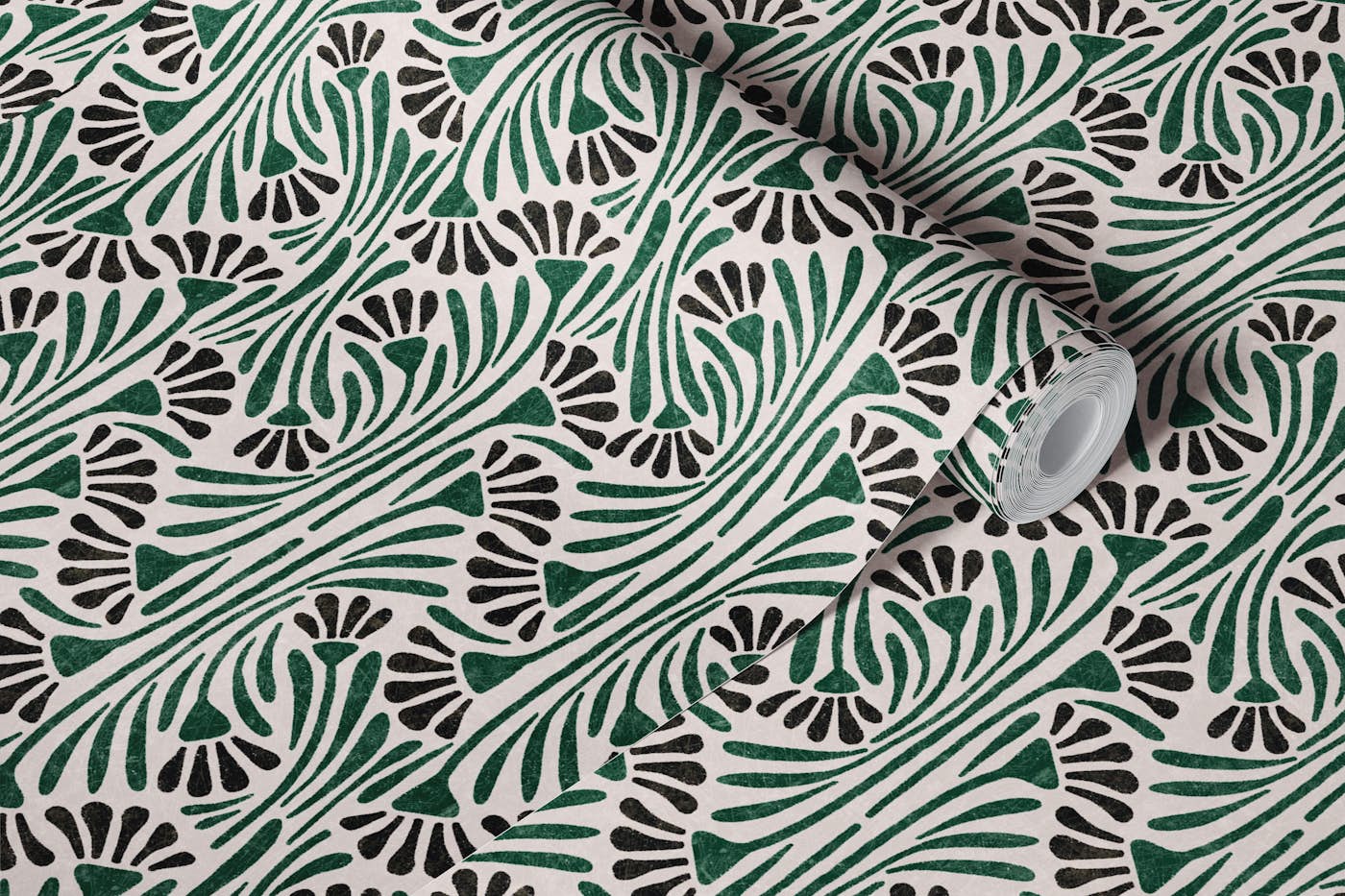 Nouvelle - green wallpaper roll