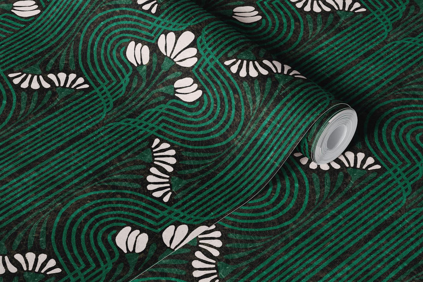 Siegfried - green wallpaper roll