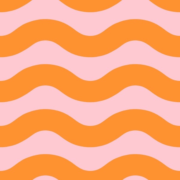 Pink and Orange Modern Waves 1