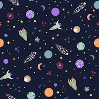 Rockets in outer space carta da parati